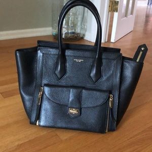 Henry Bender black handbag - detachable clutch